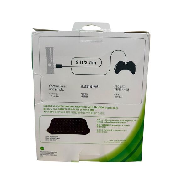 Microsoft Xbox 360 USB Wired Controller PC Windows 7/8/10 Gamepad White NEW - Picture 3 of 3